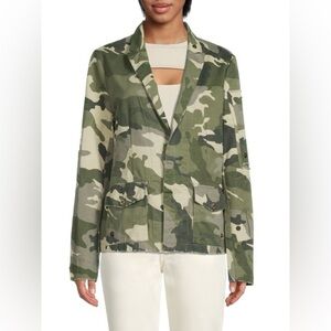 ZADIG & VOLTAIRE Camo Button Front Cargo Jacket Size Small
